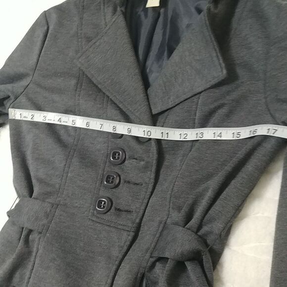 Heart Soul Double Breasted Light Jacket M Dark Grey - Picture 8 of 9